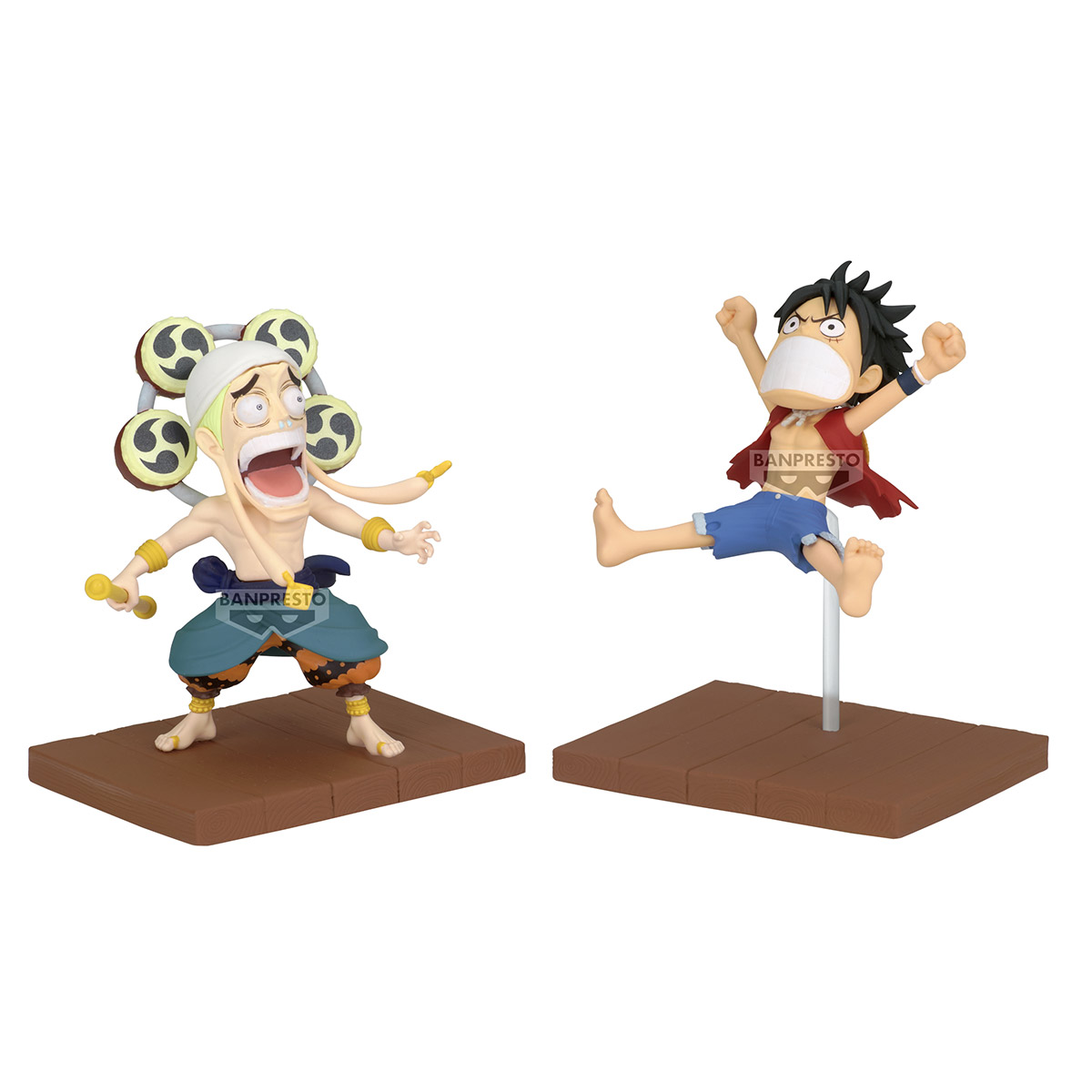 Luffy y Enel - Figura Coleccionable One Piece WCF Log Stories