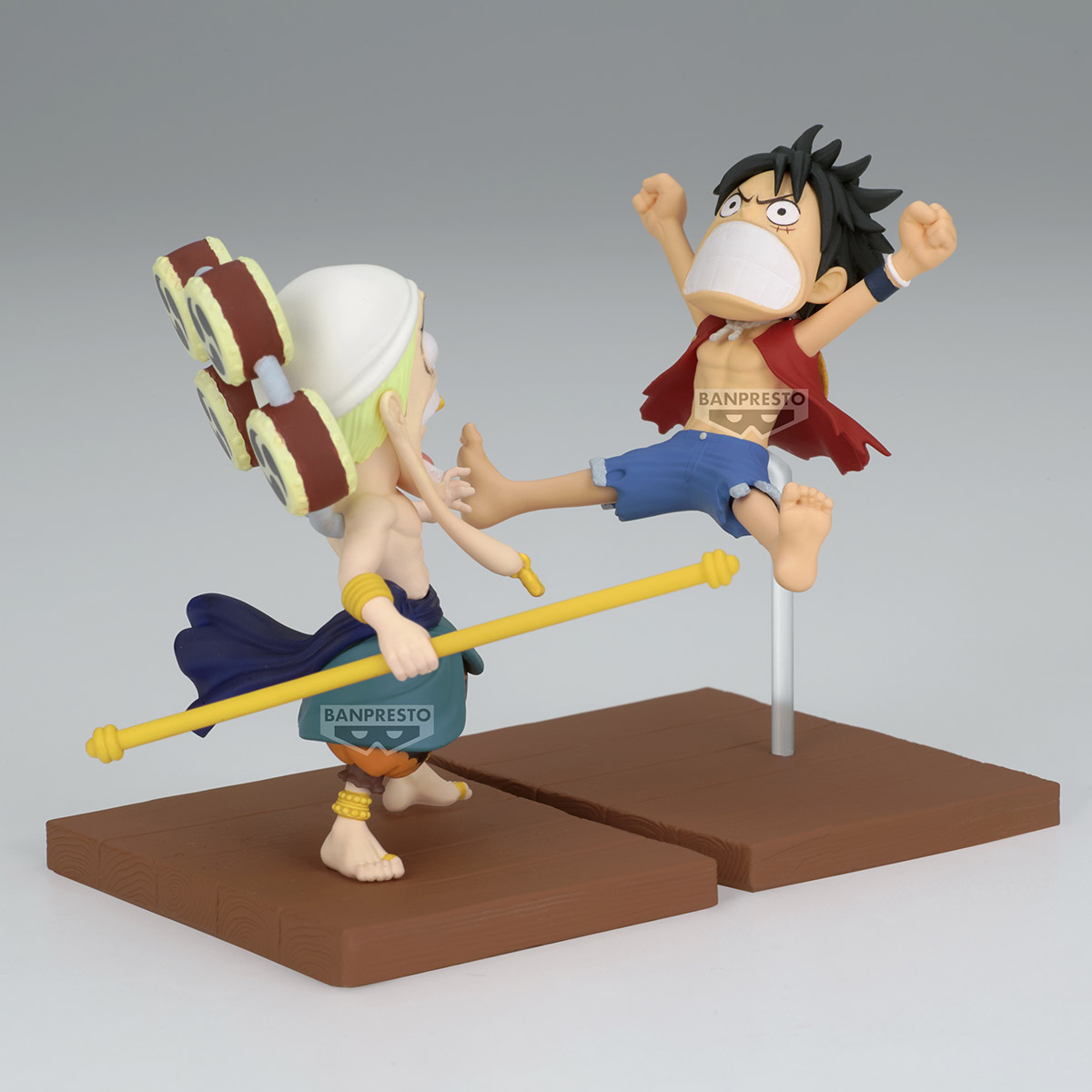 Luffy y Enel - Figura Coleccionable One Piece WCF Log Stories