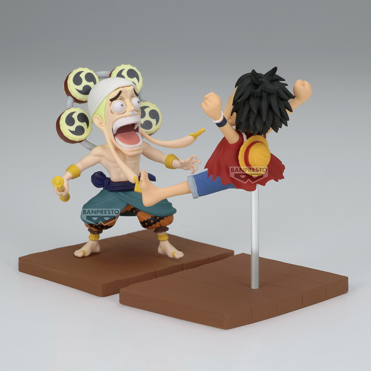 Luffy y Enel - Figura Coleccionable One Piece WCF Log Stories