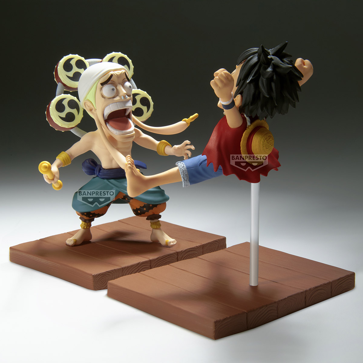 Luffy y Enel - Figura Coleccionable One Piece WCF Log Stories